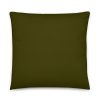 basic dark green pillow 22x22