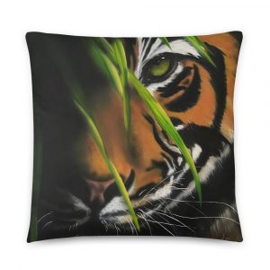 tiger printed pillow 22x22