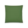 all over print basic green pillow 18x18 back