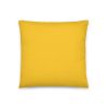 bright yellow pillow 18x18