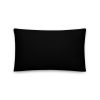 20x12 basic black pillow back
