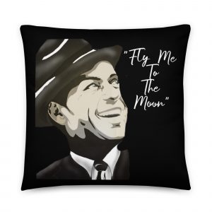 Frank Sinatra Black and White Throw Pillow