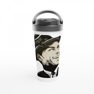 Frank Sinatra fly me to the moon travel coffee mug