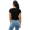 black back view crop top airbrushed with girls' face