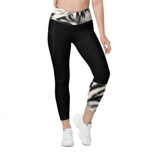Black leggings with tiger print