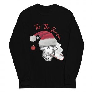 Tis The Season Holiday Skeleton Shirt Black