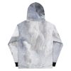 White Beauty Airbrushed Horse Hoodie with Snowy background back view
