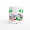 Funny Italian Novelty Mug with Italian Colors and Three Monkey Design