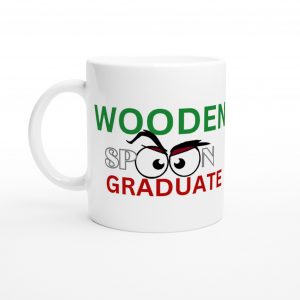 Wooden Spoon Graduate Funny Italian Novelty Mug with Italian Colors