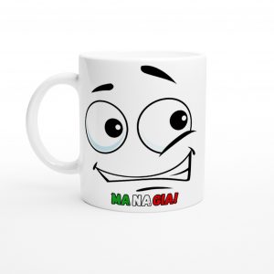 Managia! Funny Italian Slang Mug with Funny Face Italian Colors