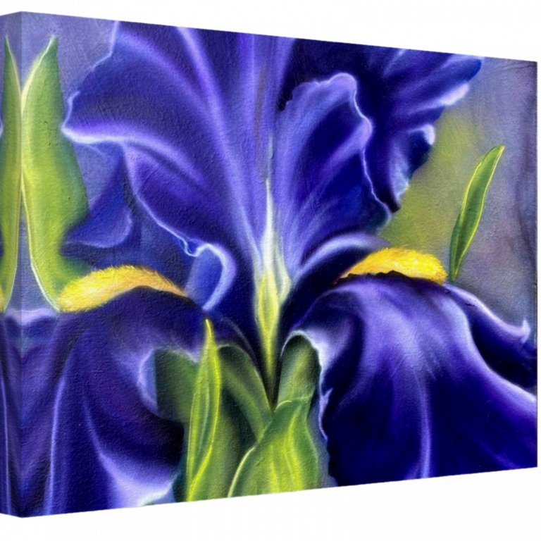 Purple-iris-airbrush-painting