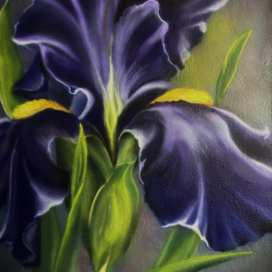 Purple-Iris-Airbrush-Painting