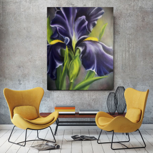 purple iris painting for Facebook